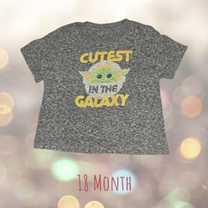 Disney Star Wars Grogu "Cutest in the Galaxy" Tee 18 Months
